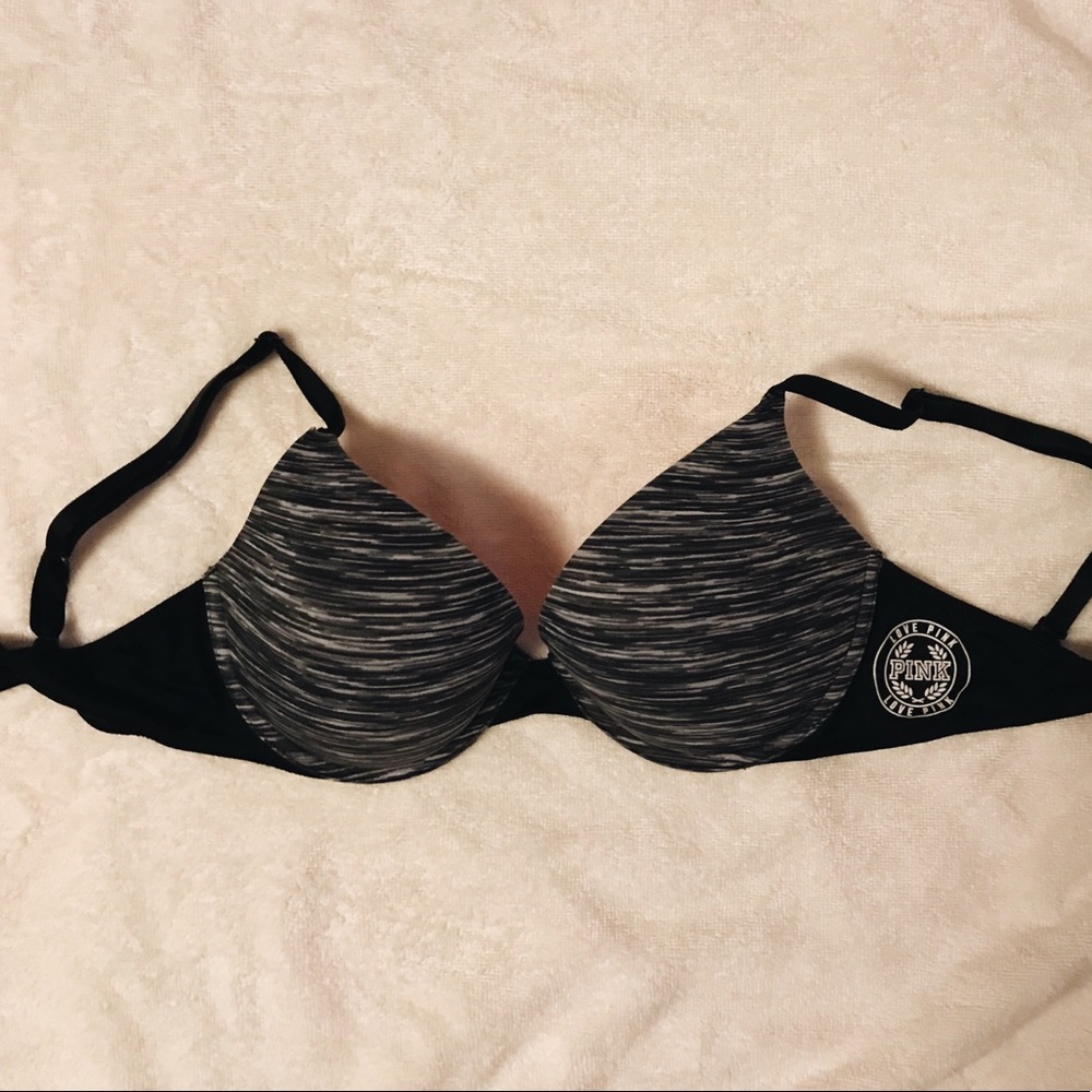 Grey Push Up Bra